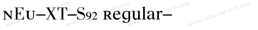 NEU-XT-S92 Regular字体转换